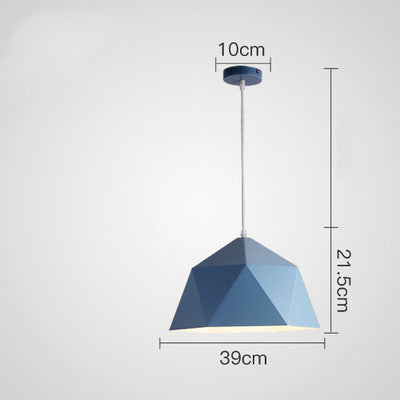 Geometric Hanging Pendant Light - Modern & Colorful Iron Lamp – Duvencioglu