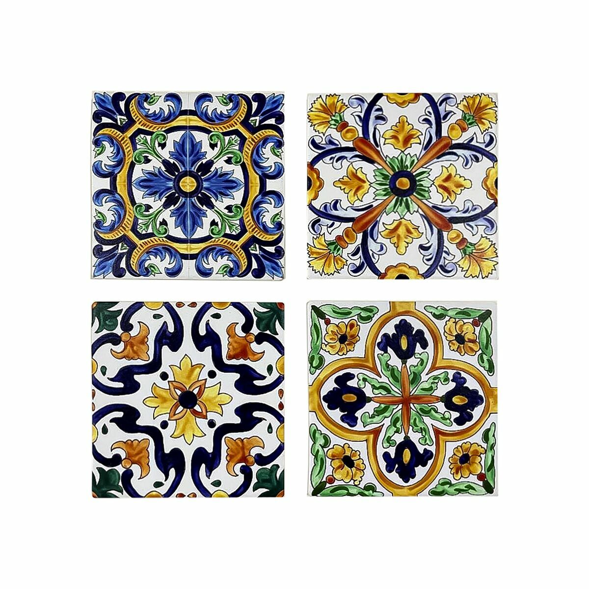 Coasters DKD Home Decor Tile 4 Units (10,8 x 10,8 x 0,7 cm) – Duvencioglu