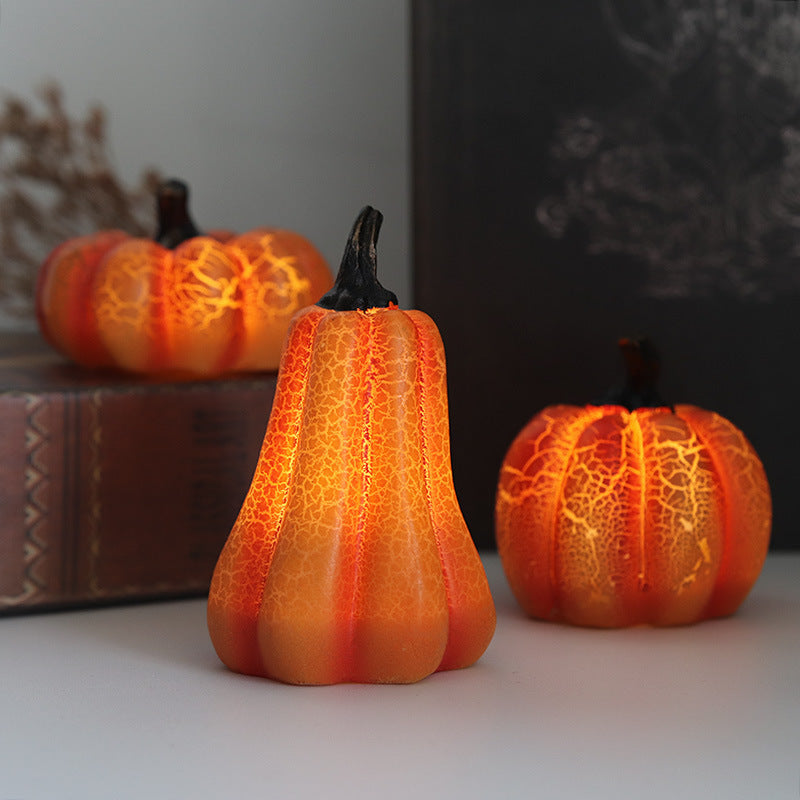 New Simulation Pumpkin LED Lantern - Resin Luminous Halloween Candle Lamp – Duvencioglu