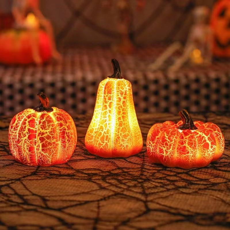 New Simulation Pumpkin LED Lantern - Resin Luminous Halloween Candle Lamp – Duvencioglu