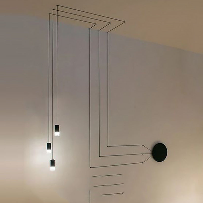 Linear Iron LED Chandelier – Designer Dining & Bar Pendant – Duvencioglu