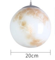 Nordic Industrial Moon LED Chandelier – Single-Head Pendant – Duvencioglu