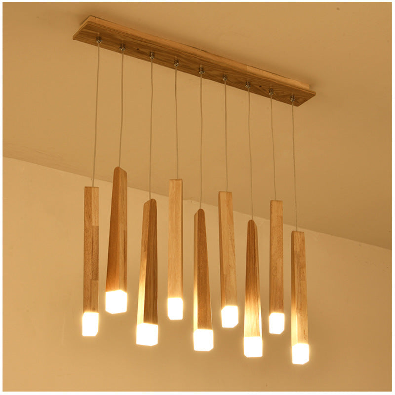 Nordic Solid Wood Pendant Light - Post-Modern Simplicity Chandelier – Duvencioglu