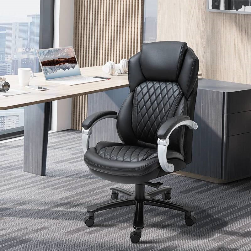 Big & Tall Executive Office Chair - Diamond Stitching, Adjustable Height & 350 lbs Capacity – Duvencioglu