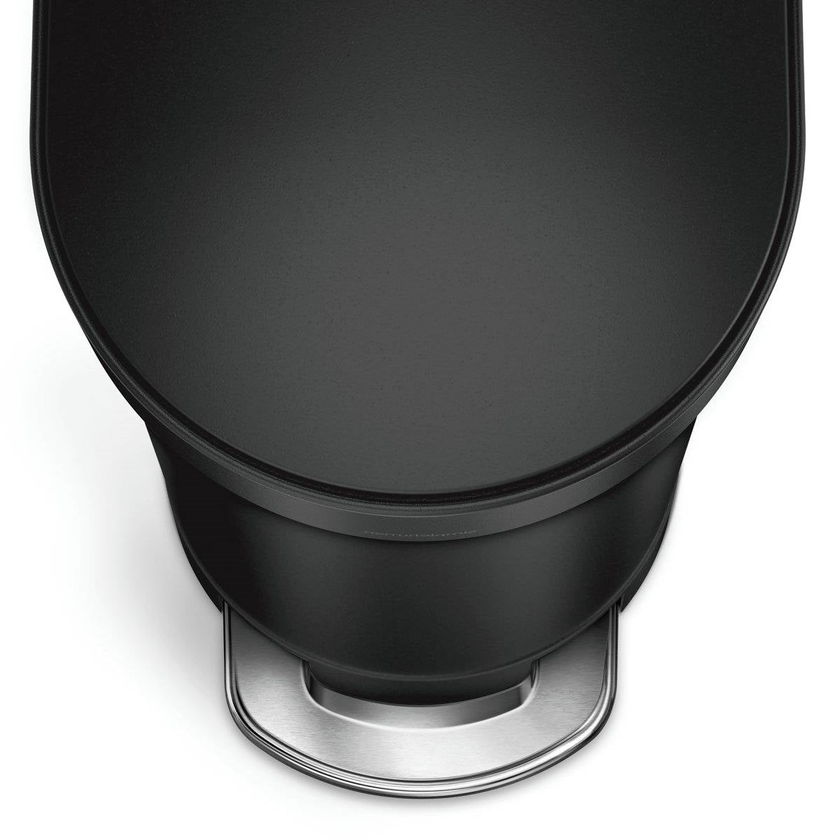 Matte Black 12-Gallon Narrow Kitchen Trash Can - Silent Step-On Lid – Duvencioglu