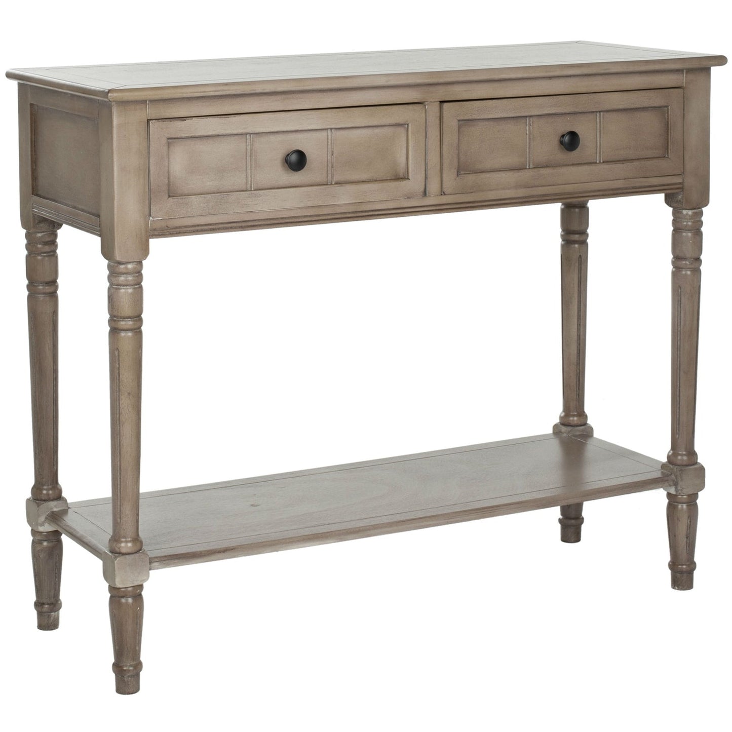Traditional Console Sofa Table - Distressed Cream Finish with 2 Drawers – Duvencioglu