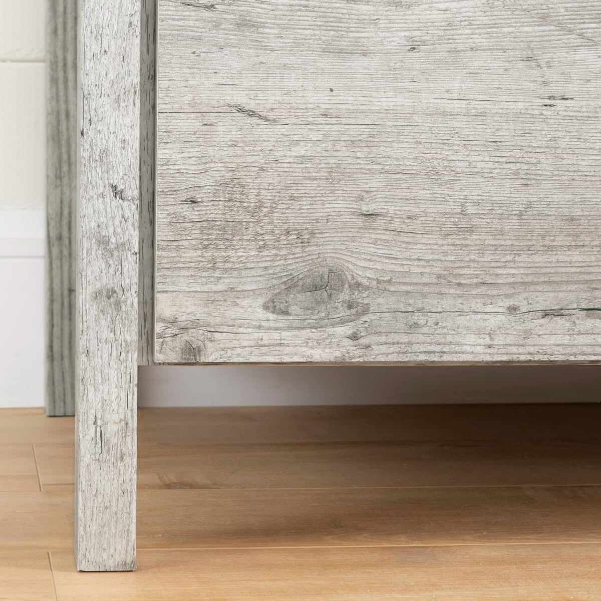 Modern 6-Drawer Double Dresser - Washed Pine Finish – Duvencioglu
