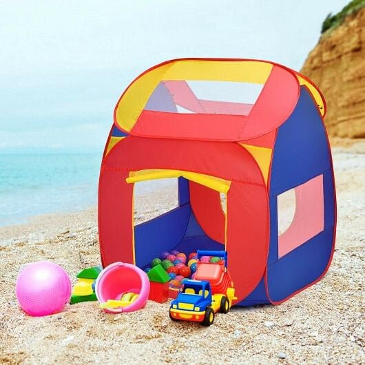 Portable Kids Play House Tent - Ball Pit with 100 Balls & Mesh Windows – Duvencioglu
