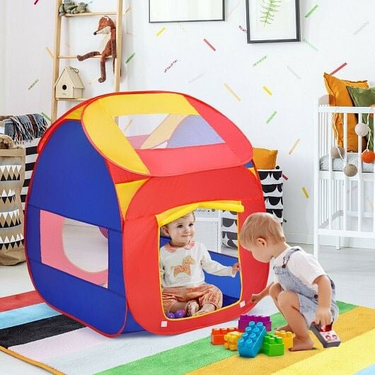 Portable Kids Play House Tent - Ball Pit with 100 Balls & Mesh Windows – Duvencioglu