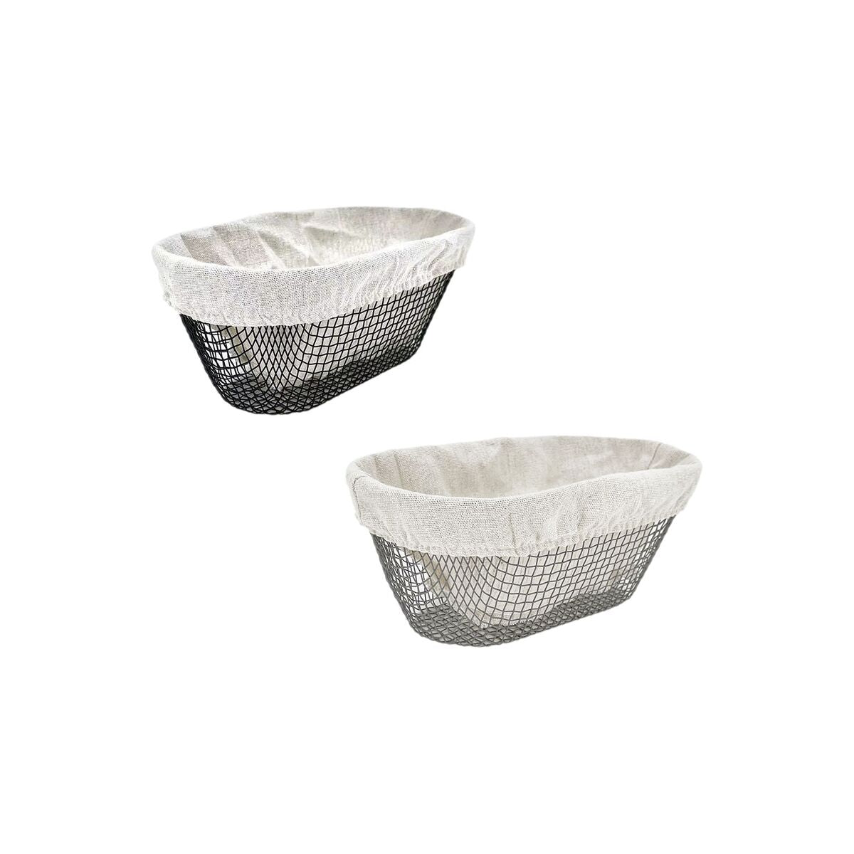 Bread Basket Metal Oval 25 x 13 x 10 cm (18 Units) – Duvencioglu