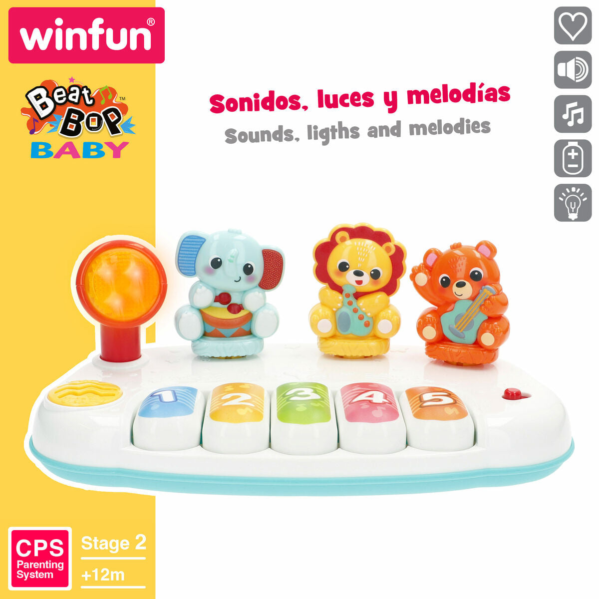 Winfun Toy Piano (4-Pack) - Musical Instrument with Lights and Sound – Duvencioglu