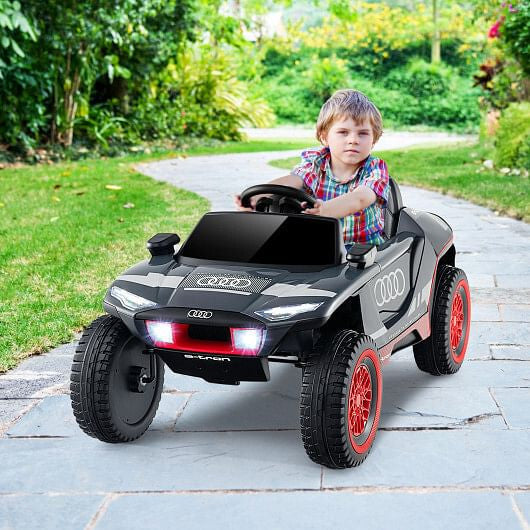 Licensed Audi E-tron Kids Ride-On Car - 2.4G Remote, Dual Control & Suspension (Gray) – Duvencioglu