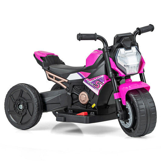 6V Kids Ride-on Motorcycle - Detachable Training Wheels & LED Lights (Blue) – Duvencioglu