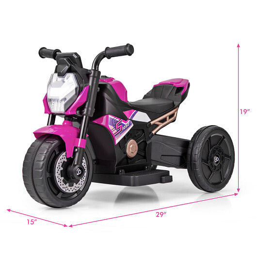 6V Kids Ride-on Motorcycle - Detachable Training Wheels & LED Lights (Blue) – Duvencioglu