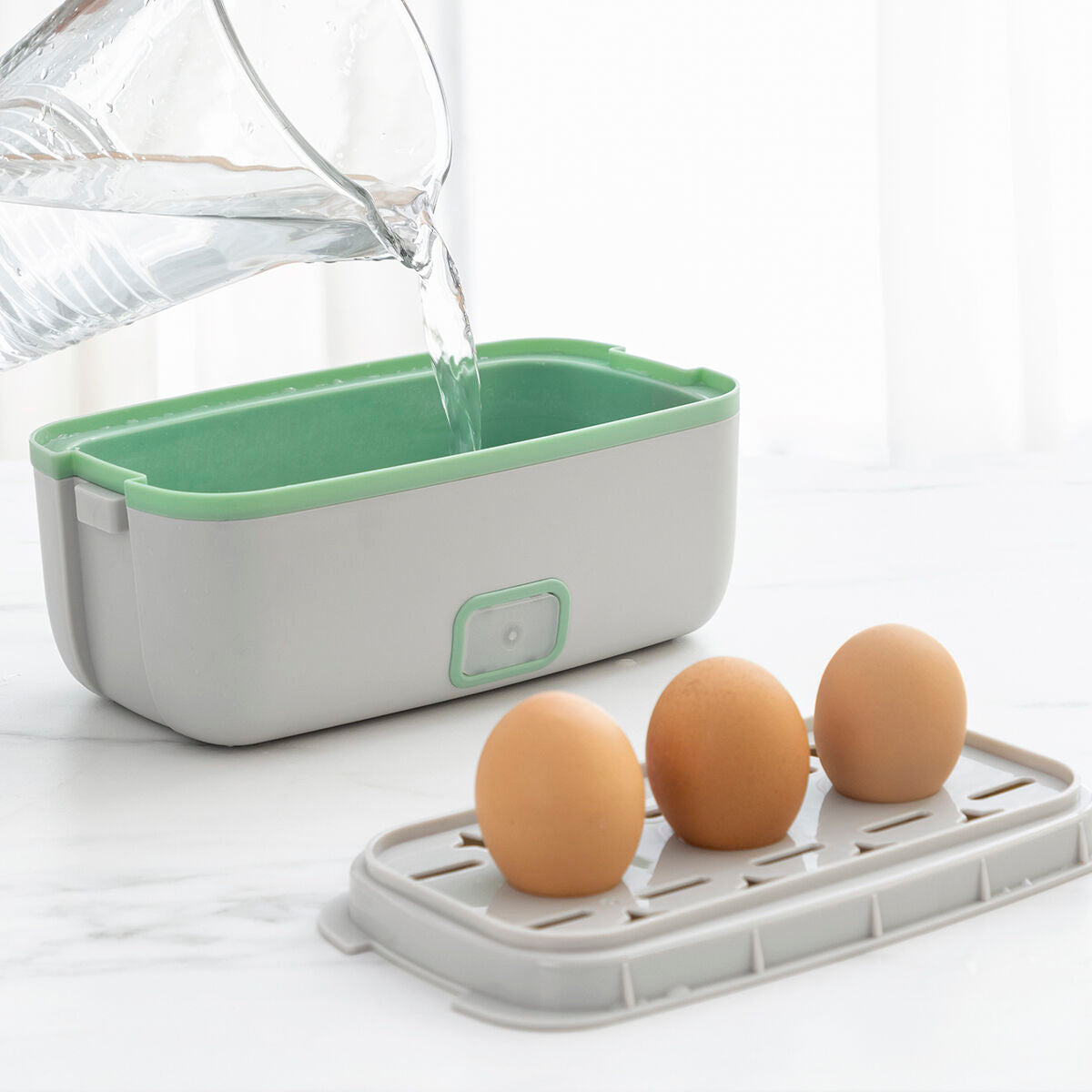 3-in-1 Electric Steamer Lunch Box with Recipes Beneam InnovaGoods – Duvencioglu
