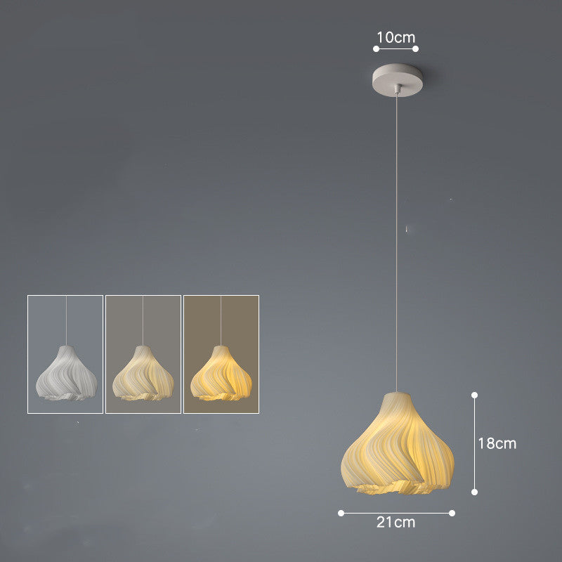 Nordic Iron LED Fish-Line Chandelier – Tri-Color Dimmable Pendant – Duvencioglu