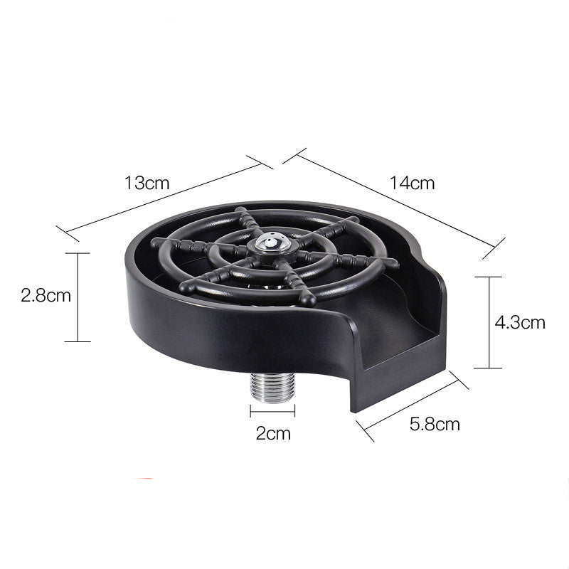 High-Pressure Bar Counter Cup Washer - Automatic Faucet & Sink Rinser