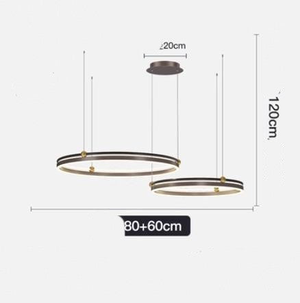 Brushed-Aluminum Fish-Line LED Chandelier – 5000 K Pendant – Duvencioglu