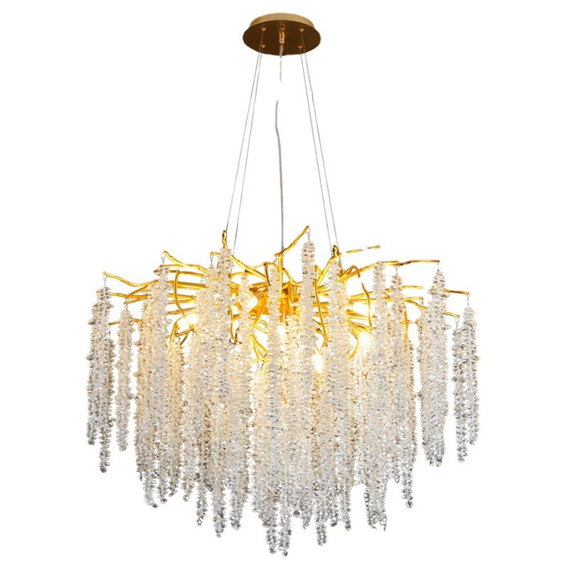 Luxury Villa Crystal LED Chandelier – Aluminum Alloy Pendant – Duvencioglu