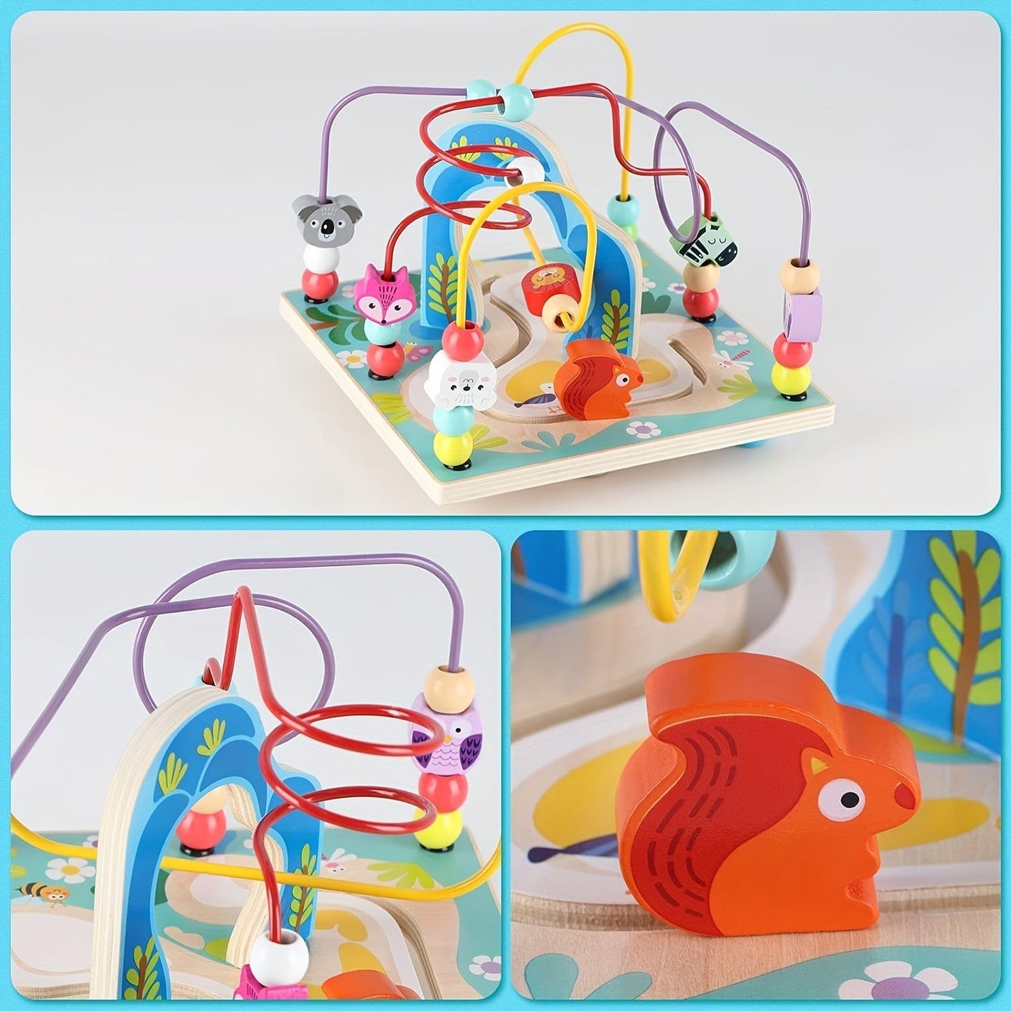 5-in-1 Wooden Activity Cube - Educational Toy for Toddlers (12 Months+) – Duvencioglu