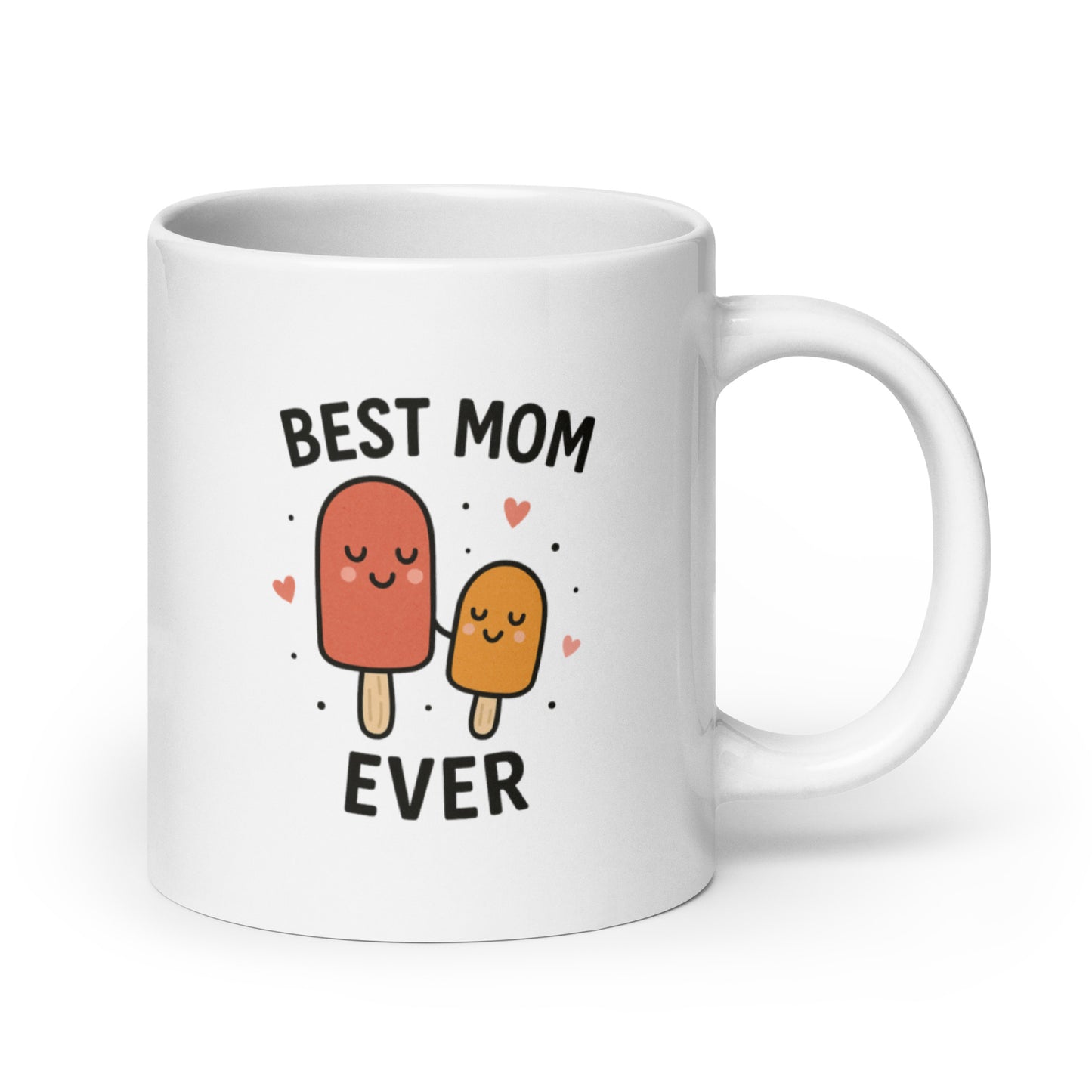 Best Mom Ever Popsicle Mug – Cute Mother’s Day Gift, Mom and Kid Ice Cream Cup, Sweet Mom Mug – Duvencioglu