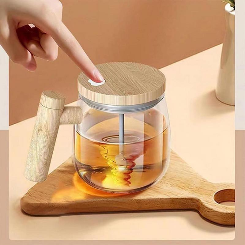 400ML Self-Stirring Coffee Mug - High-Speed Electric Mixing Glass Cup