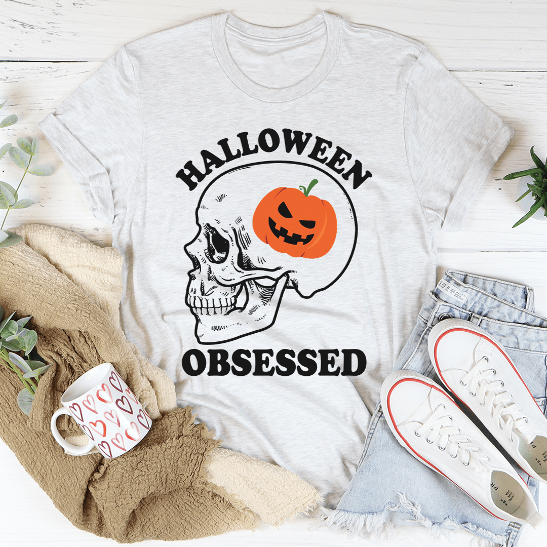 "Halloween Obsessed" Graphic Tee - 100% Soft Cotton, Made in USA – Duvencioglu