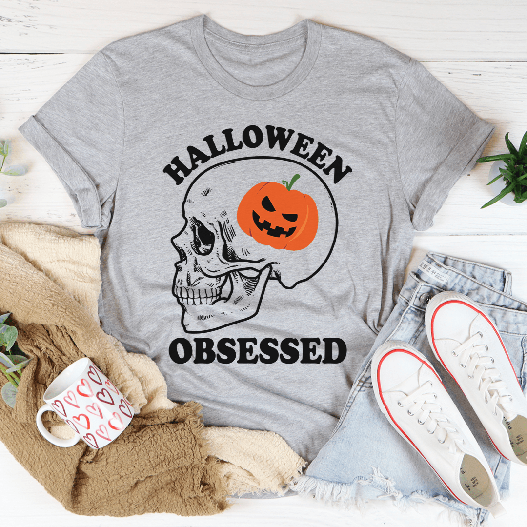 "Halloween Obsessed" Graphic Tee - 100% Soft Cotton, Made in USA – Duvencioglu