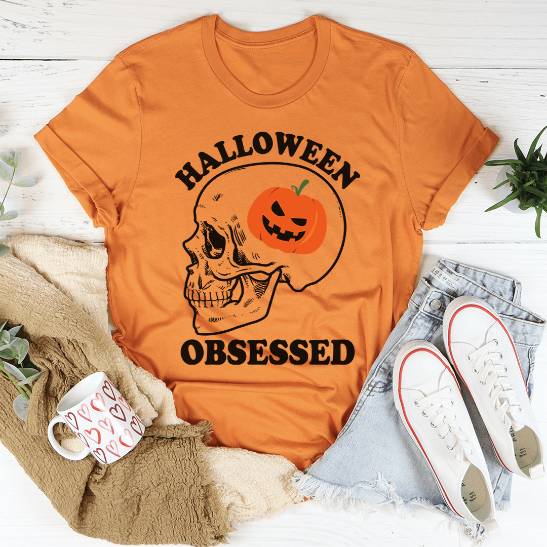 "Halloween Obsessed" Graphic Tee - 100% Soft Cotton, Made in USA – Duvencioglu