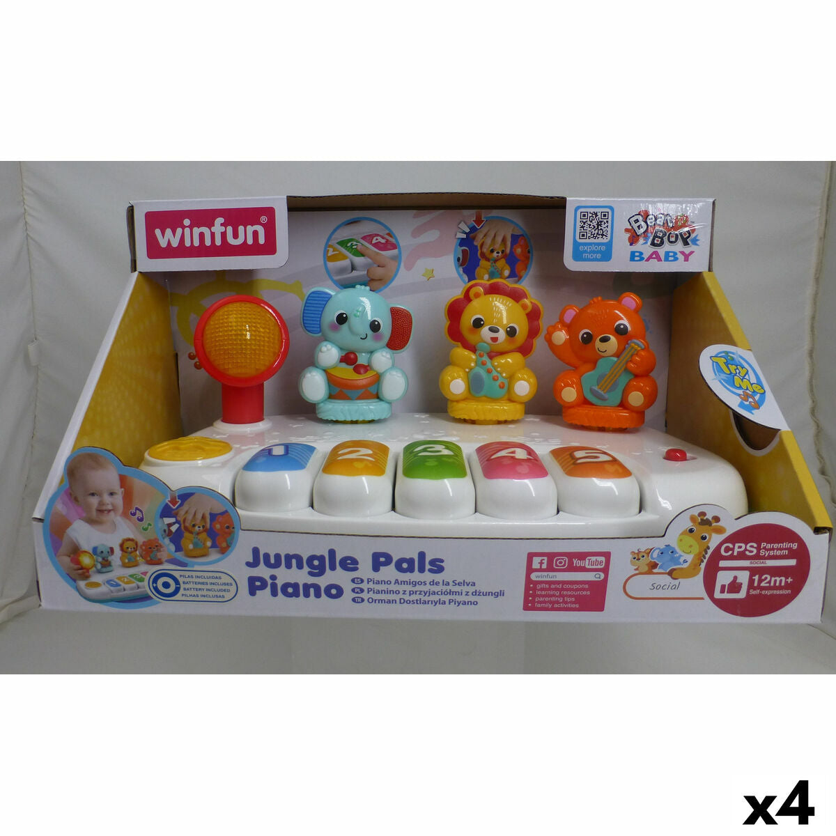 Winfun Toy Piano (4-Pack) - Musical Instrument with Lights and Sound – Duvencioglu