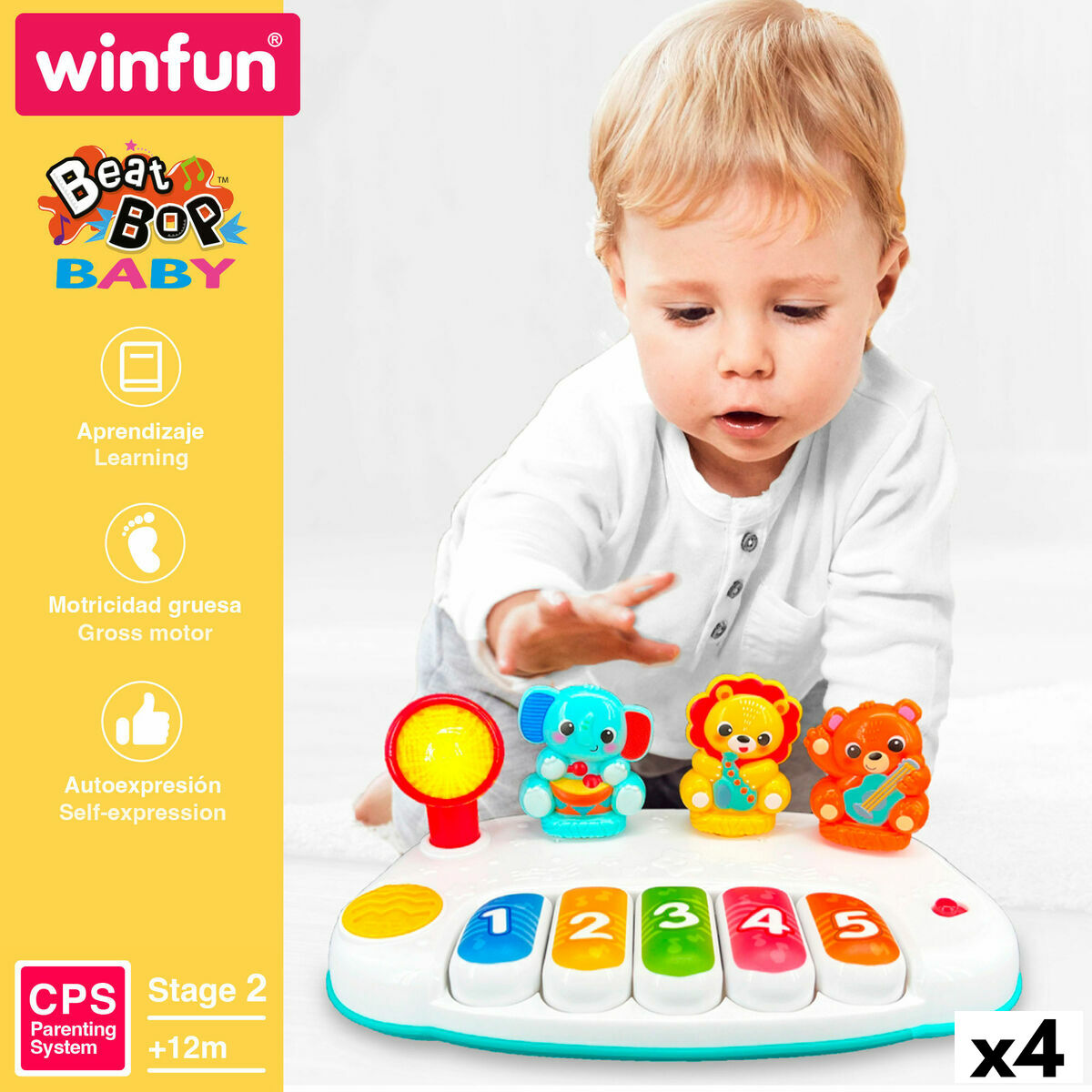 Winfun Toy Piano (4-Pack) - Musical Instrument with Lights and Sound – Duvencioglu