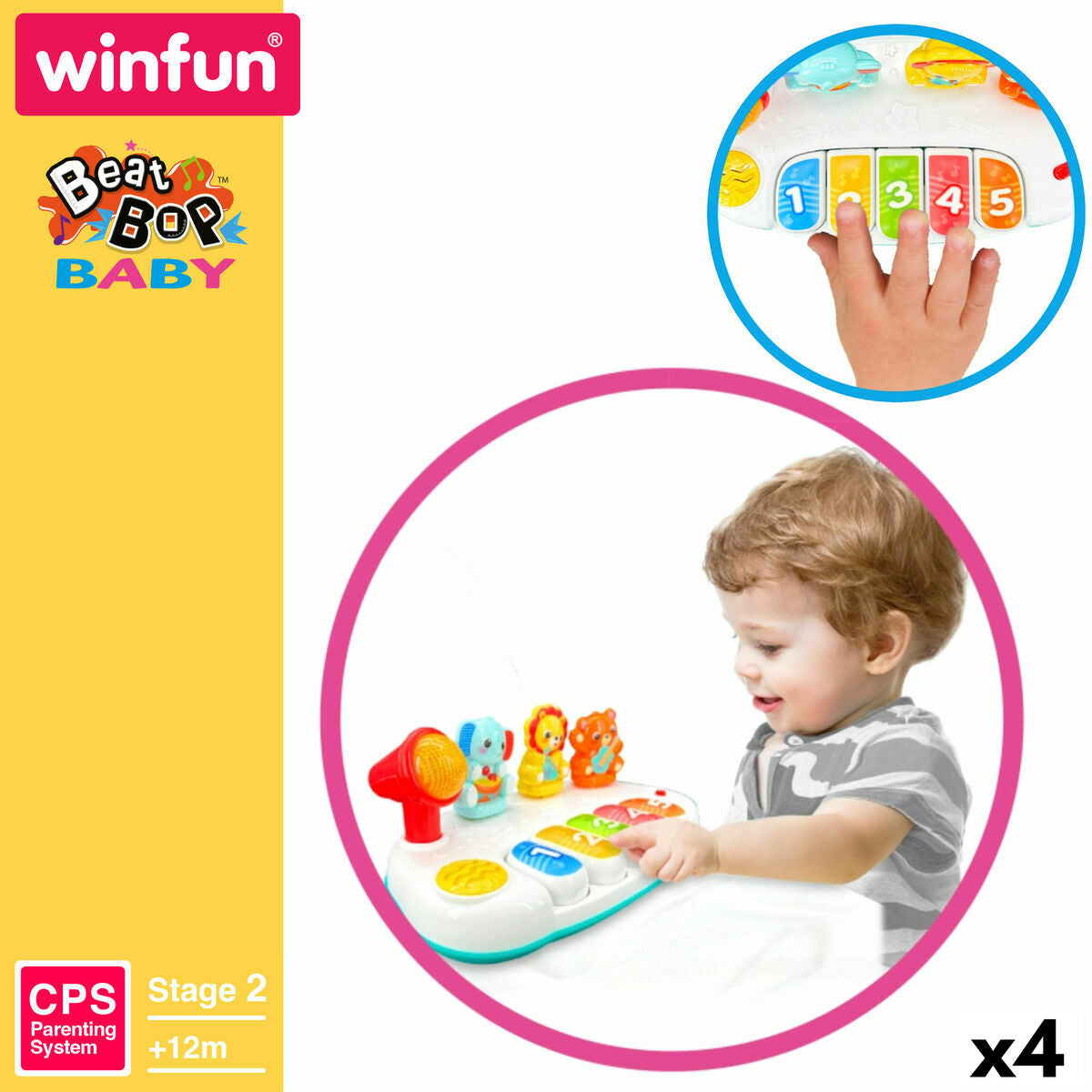 Winfun Toy Piano (4-Pack) - Musical Instrument with Lights and Sound – Duvencioglu