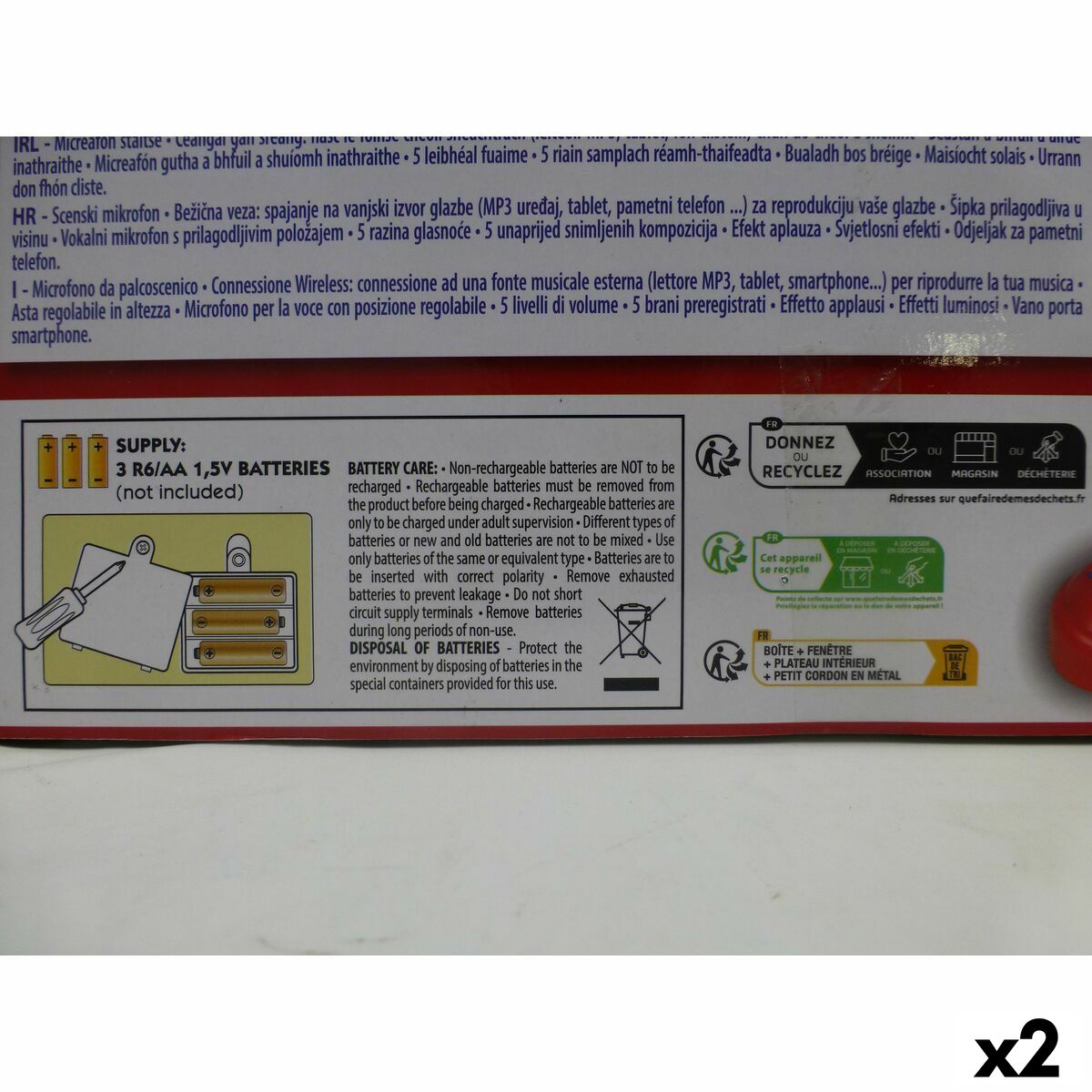 Bontempi Musical Toy (2-Pack) - Large Plastic Instrument with Lights and Sound – Duvencioglu