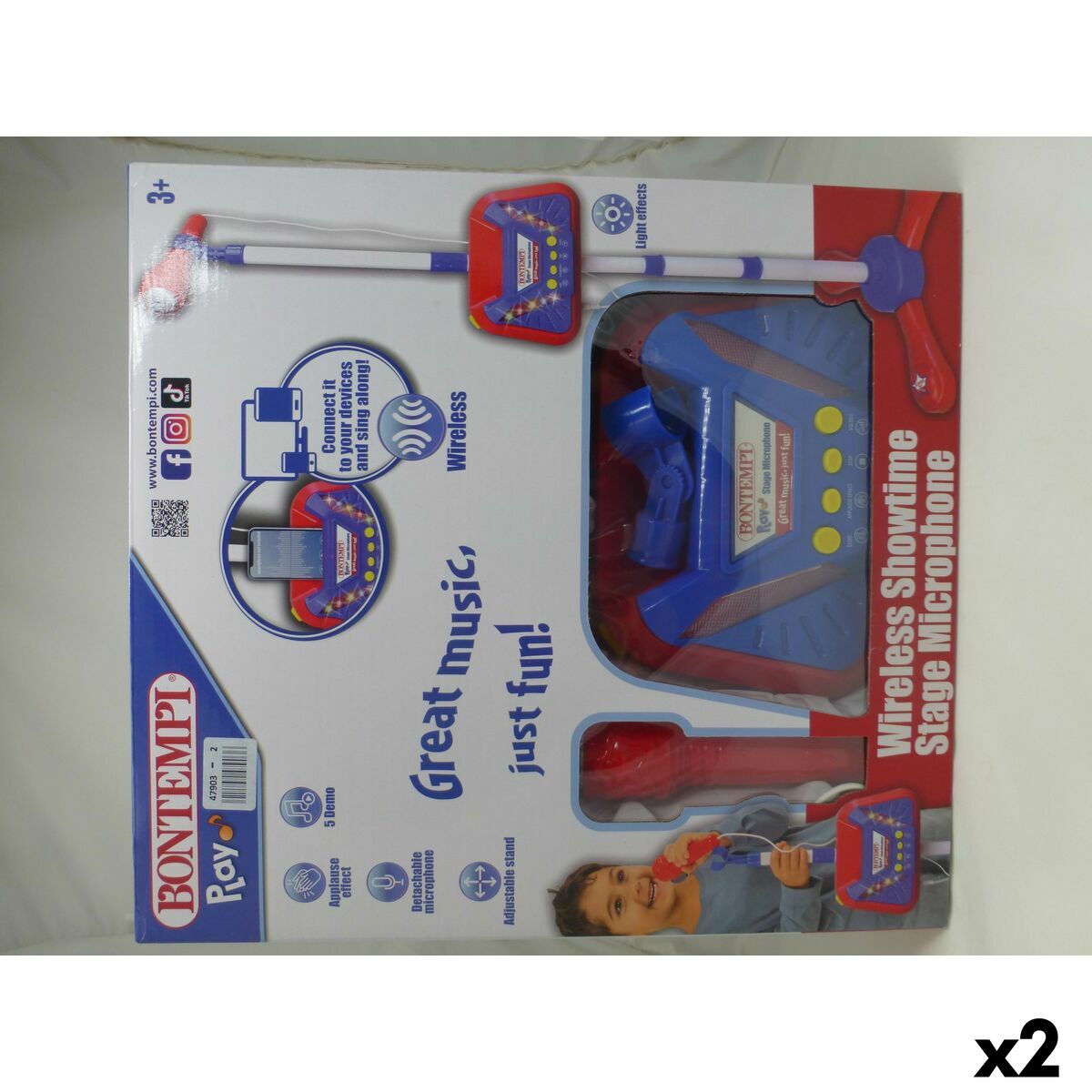 Bontempi Musical Toy (2-Pack) - Large Plastic Instrument with Lights and Sound – Duvencioglu