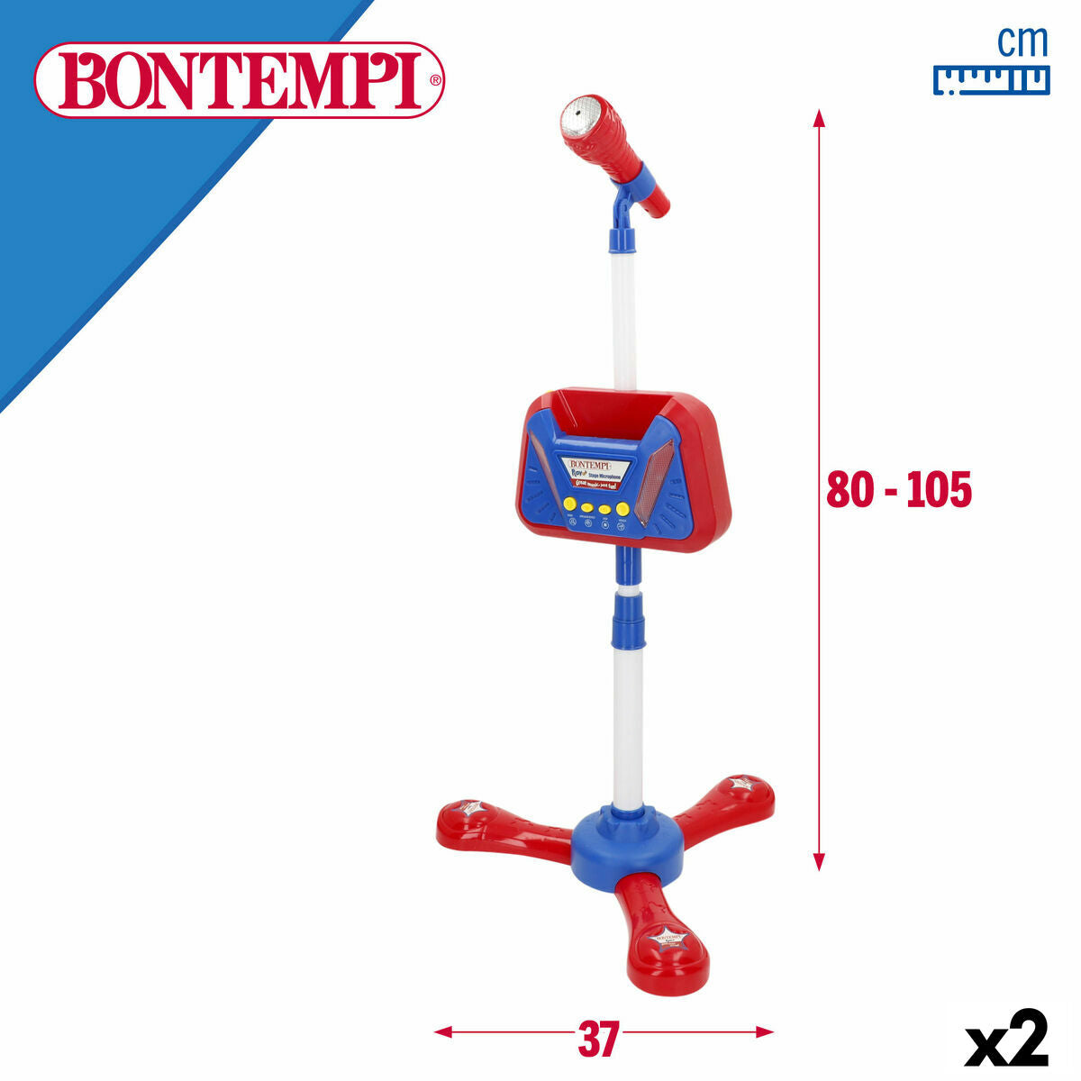 Bontempi Musical Toy (2-Pack) - Large Plastic Instrument with Lights and Sound – Duvencioglu