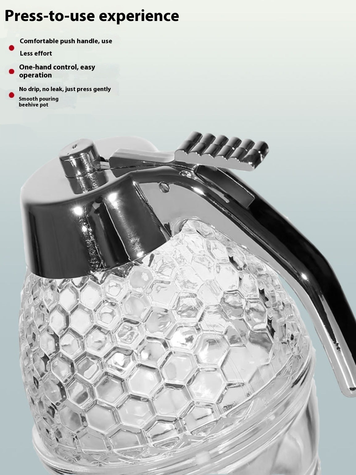 Elegant Glass Honey Pot - European Style Portable Honey Dispenser – Duvencioglu