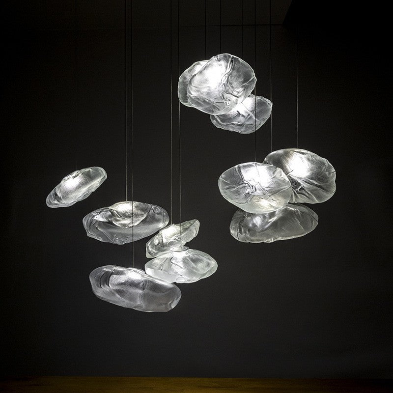 Postmodern Luxury Glass Chandelier – 200/300 mm E27 Pendant – Duvencioglu