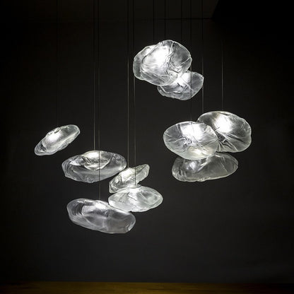 Postmodern Luxury Glass Chandelier – 200/300 mm E27 Pendant – Duvencioglu