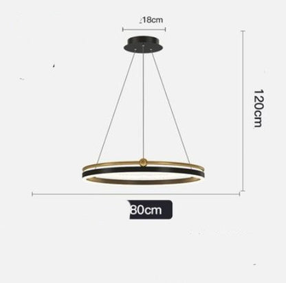 Brushed-Aluminum Fish-Line LED Chandelier – 5000 K Pendant – Duvencioglu