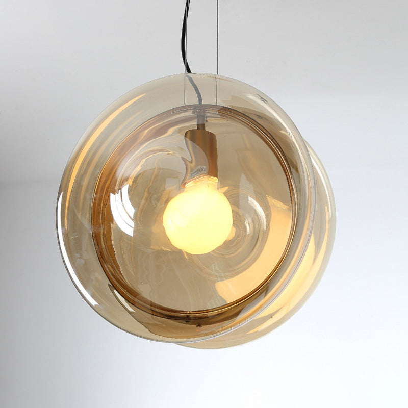 Scandinavian Macaron Glass Bedside Chandelier – 250 mm Pendant – Duvencioglu