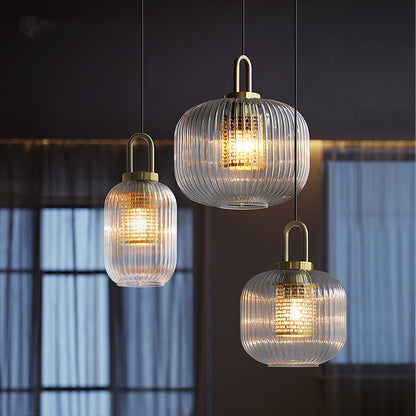 Nordic Glass Bedside Chandelier – 12/18/24 cm Fish-Line Pendant – Duvencioglu