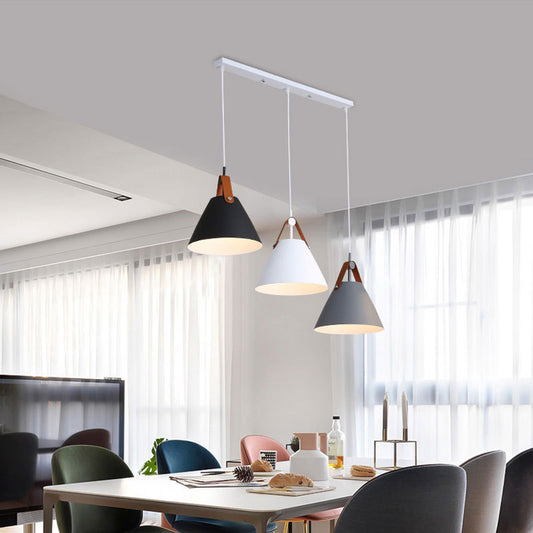 Nordic Macaron LED Disc Chandelier – 32×30×30 cm Iron Pendant – Duvencioglu