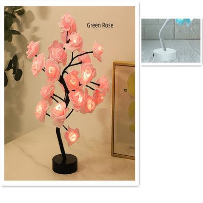 LED Rose Tree Table Lamp - Romantic USB-Powered Night Light – Duvencioglu