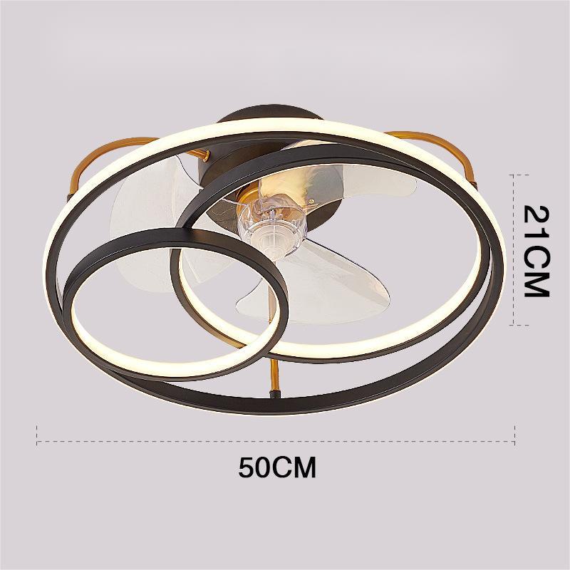 Nordic Invisible Fan LED Chandelier – Modern 50 cm Remote-Control Pendant – Duvencioglu