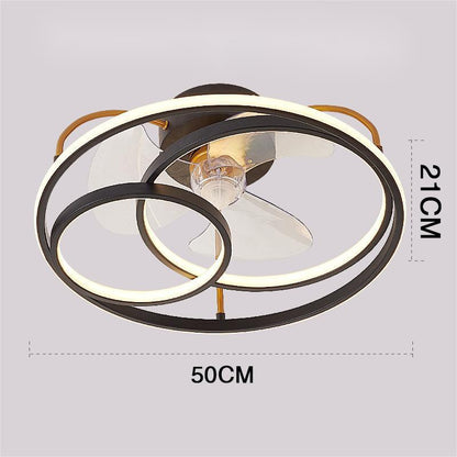 Nordic Invisible Fan LED Chandelier – Modern 50 cm Remote-Control Pendant – Duvencioglu