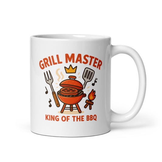 Grill Master Dad Mug – King of the BBQ Design – Father's Day Gift for BBQ Dads – Fun and Bold Coffee Cup – Backyard Grill Gift – Duvencioglu