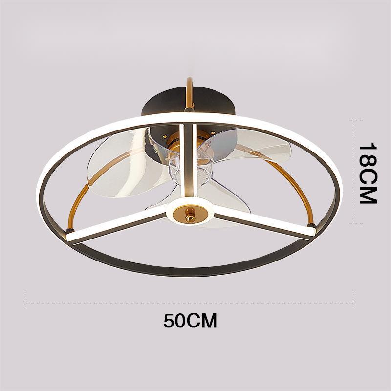 Nordic Invisible Fan LED Chandelier – Modern 50 cm Remote-Control Pendant – Duvencioglu