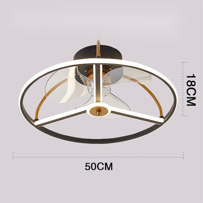 Nordic Invisible Fan LED Chandelier – Modern 50 cm Remote-Control Pendant – Duvencioglu