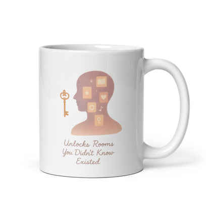 Unlocks Rooms You Didn’t Know Existed Mug – Inspirational Doorway Metaphor – Minimal Empowerment Design – Teacher Gift Coffee Cup – Duvencioglu
