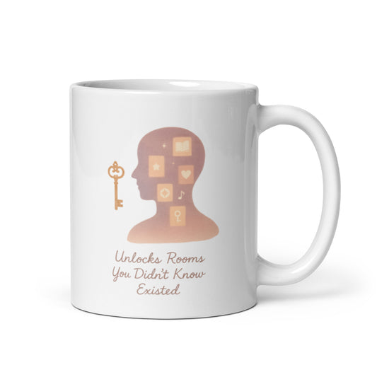 Unlocks Rooms You Didn’t Know Existed Mug – Inspirational Doorway Metaphor – Minimal Empowerment Design – Teacher Gift Coffee Cup – Duvencioglu